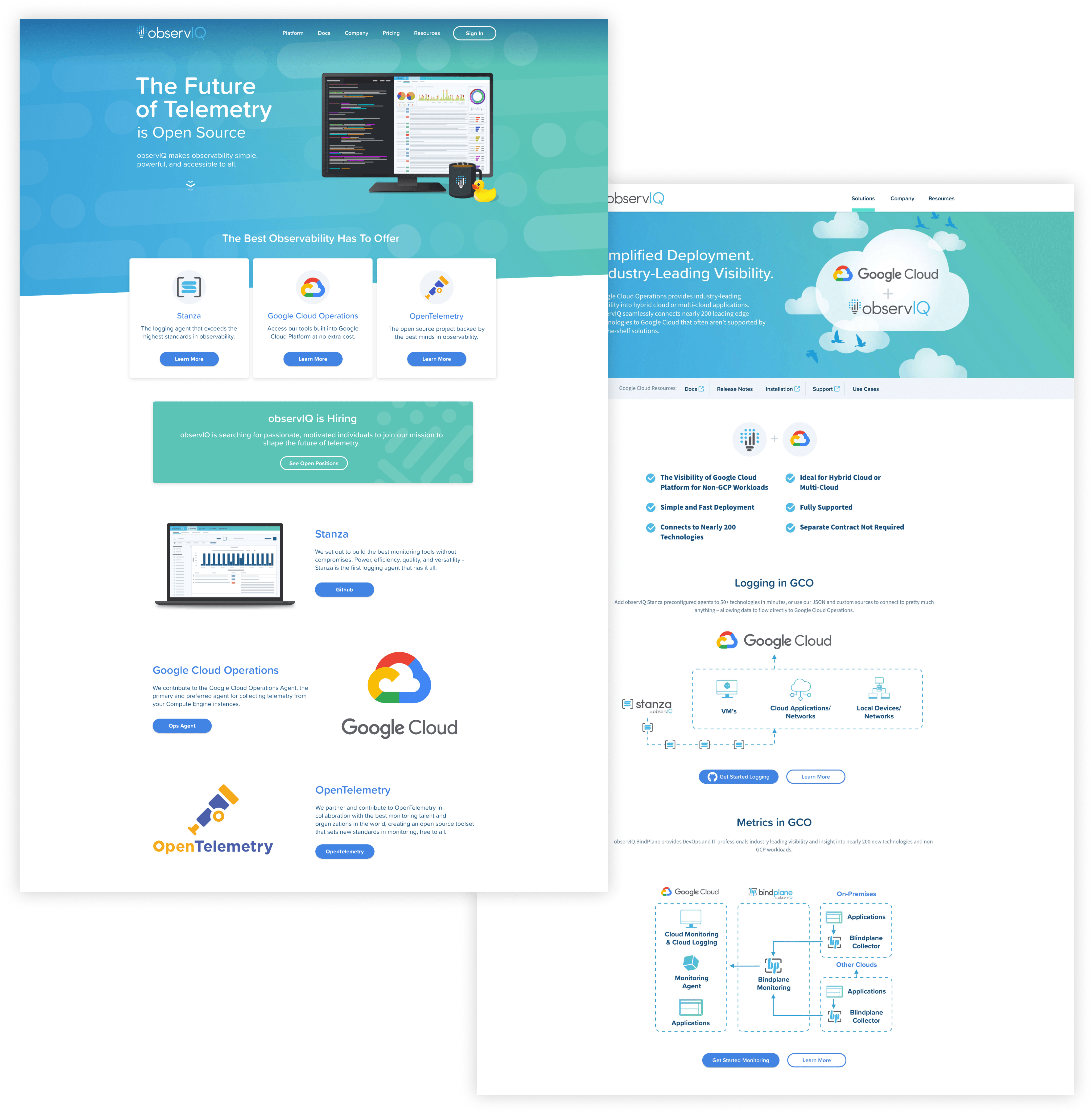 ObservIQ Web Pages