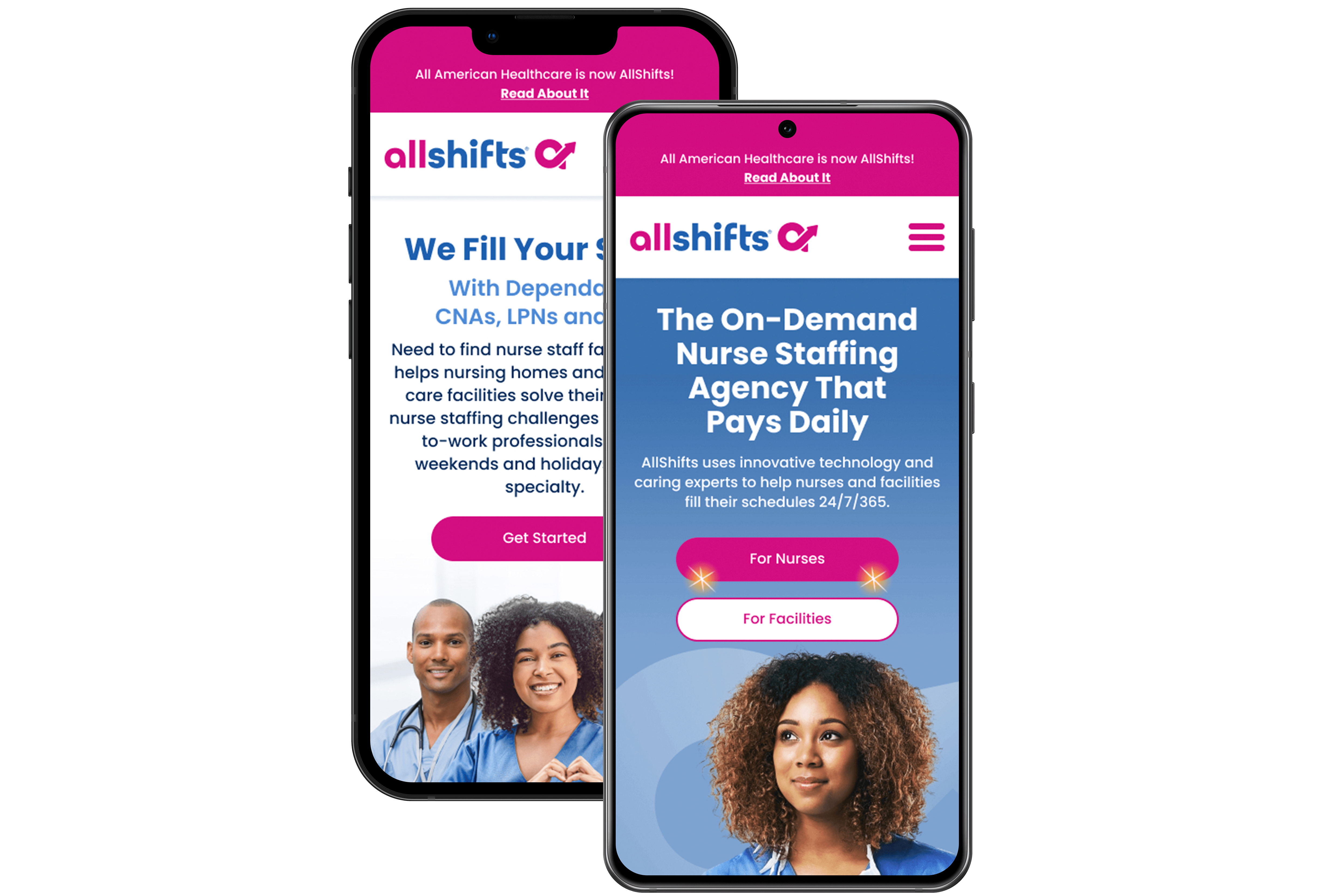 allshifts mobile design